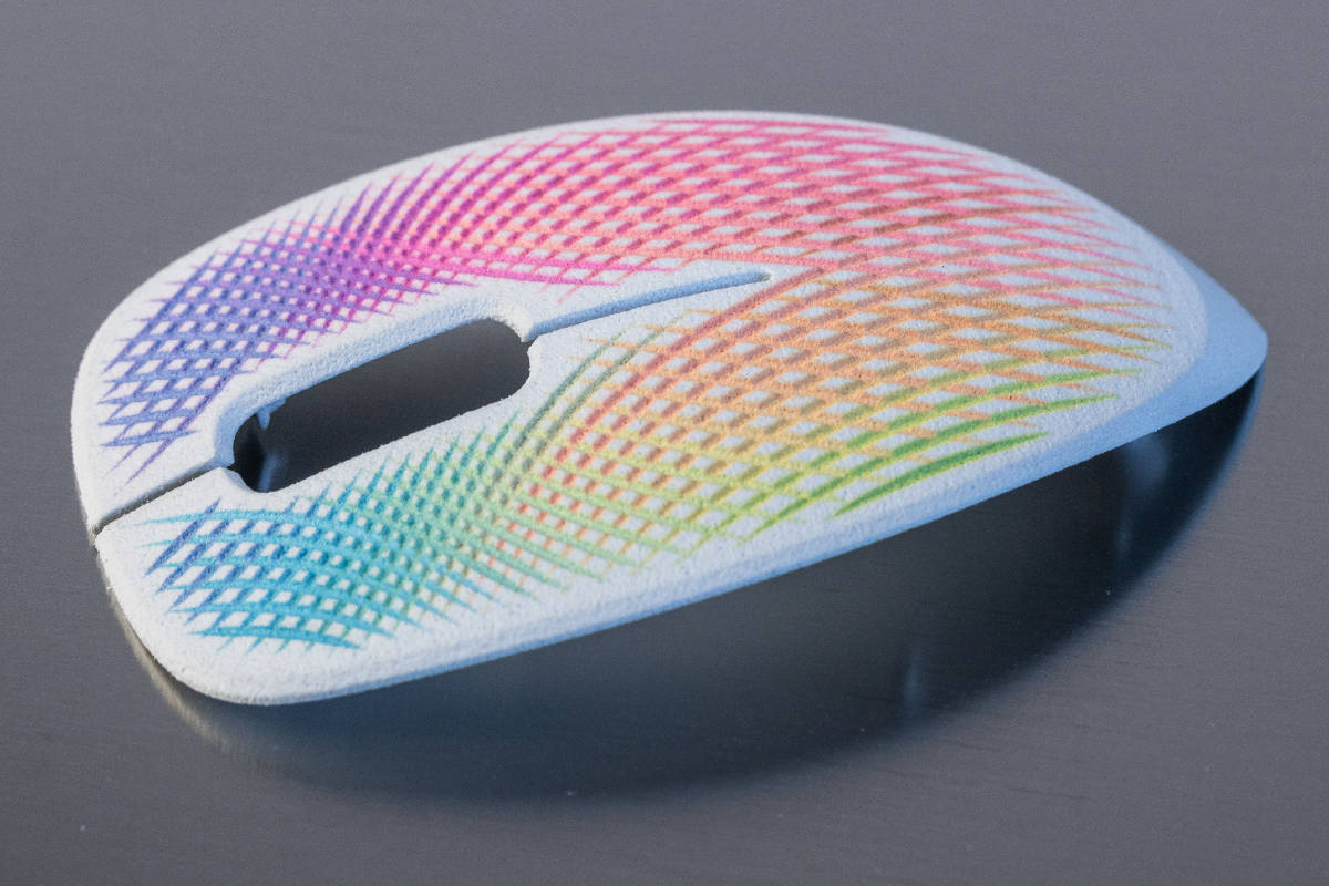 3D Druck Bauteil Mausabdeckung Weiß/Farbe MJF-Verfahren